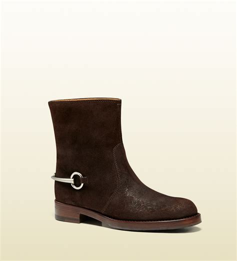 gucci horse bit boot men|gucci ankle boots suede.